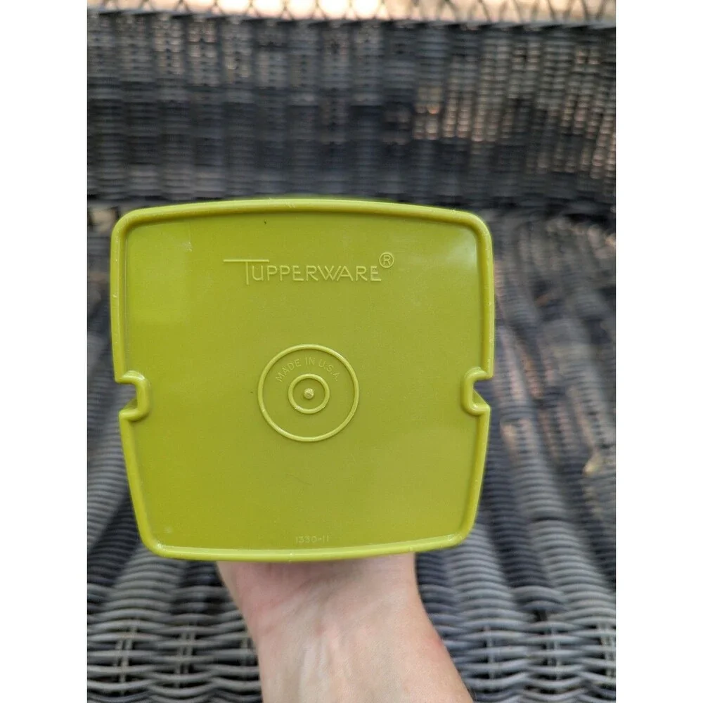 Vintage Tupperware Pick-A-Deli Pickle Keeper Avocado Green 1330 Complete 3pc